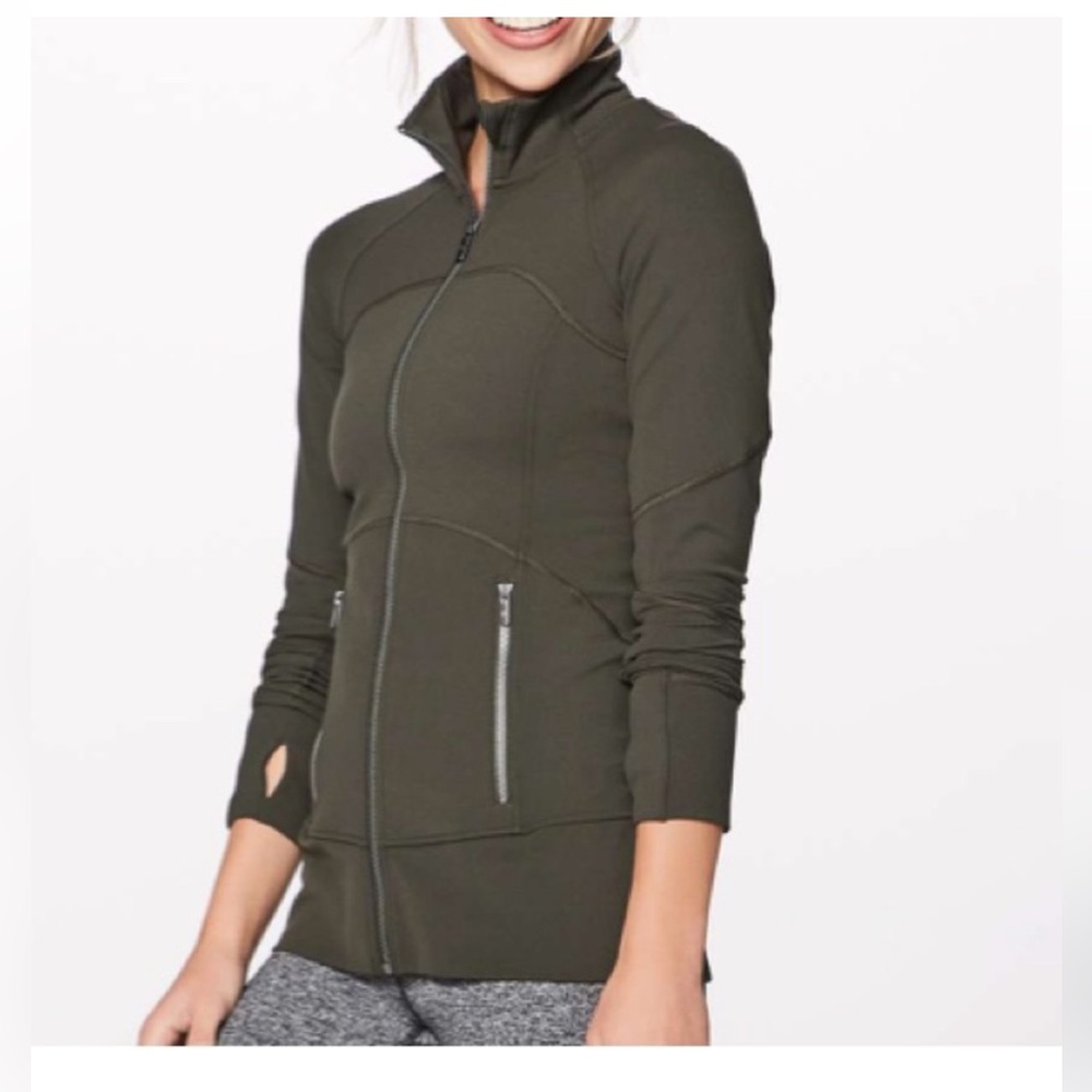 Lululemon Army Green Contour Jacket Dark Olive | Size 8